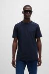 T-Shirt BOSS ORANGE "Tegood Regular Fit", Herren, Gr. M, blau (404_schwarz_blau),