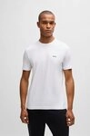 BOSS GREEN Rundhalsshirt Tee mit gummiertem Kontrast-Logo