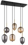 GLOBO LIGHTING Pendelleuchte BLACKY, ohne Leuchtmittel, H&auml;ngelampe,...