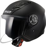 LS2 Motorradhelm OF616 Airflow II Solid Jethelm, vorbereitet f&uuml;r