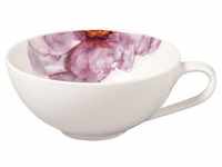 Villeroy & Boch Tasse Rose Garden Teetasse, 230 ml, weiß/rosa, Porzellan