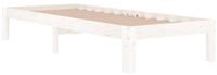 vidaXL Bett Massivholzbett Wei&szlig; 75x190 cm