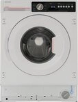 Sharp Einbauwaschmaschine ES-NIB814BWNA-DE, 8 kg, 1400 U/min, Dampf-Funktion...