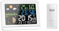 Miraval Klimamesser Miraval Wetterstation Farbdisplay, (Inklusive Akku), Au&szlig;ensensor