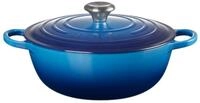 LE CREUSET Br&auml;ter Br&auml;ter La Marmite Signature rund azure 28cm, Emailliertes
