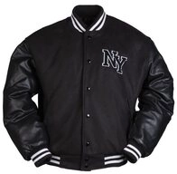 Mil-Tec Collegejacke NY BASEBALL JACKE M.PATCH SCHWARZ NY Schriftzug