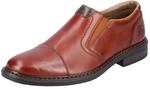 Slipper RIEKER, Herren, Gr. 40, cognac, Leder, Schuhe Slipper, Anzugschuh, Business