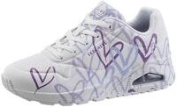 Wedgesneaker SKECHERS "UNO-SPREAD THE LOVE", Damen, Gr. 36, lila (wei&szlig;, lila),