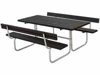 Plus A/S Classic Picknicktisch mit 2 Rückenlehnen Kiefer-Fichte 177 x 177 cm...
