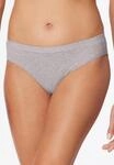 Rioslip SCHIESSER "Pure Rib", Damen, Gr. 36, 202, grau, meliert, Doppelripp,
