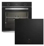 BEKO Induktions Herd-Set Einbauherd Set Schwarz Autark Backofen Umluft...