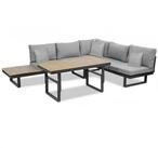Greemotion Gartenlounge-Set San Jose Aluminium-Teakholz mit Esstisch und
