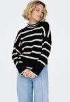 Stehkragenpullover ONLY "ONLIBI L/S HIGNECK PULLOVER", Damen, Gr. S, schwarz...