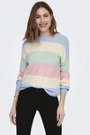 ONLY Strickpullover ONLATIA L/S STRIPE PULLOVER KNT NOOS Viskosemischung, regular fit