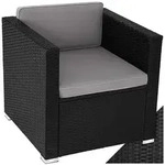 tectake Rattanstuhl Rattansessel (Set, 1 St), Feines Geflecht aus UV-best&auml;ndigem