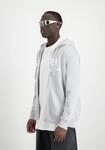 Hoodie ALPHA INDUSTRIES "Basic Zip Hoodie BL PP", Herren, Gr. S, grau (pastel grau),