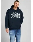 Jack & Jones PlusSize Kapuzensweatshirt CORP LOGO SWEAT HOOD Bis Gr&ouml;&szlig;e 6XL blau XXL