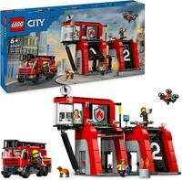 LEGO&reg; Feuerwehrstation mit Drehleiterfahrzeug (60414), LEGO City
