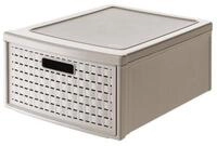 ROTHO Aufbewahrungsbox Country Schubladenbox mit 19.2l Schub in Rattan-Optik,
