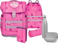 McNeill Schulranzen Ergo Compacto, Pinky (Set, 5-tlg), inkl. Federm&auml;ppchen,