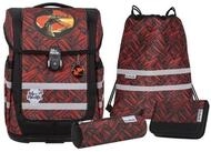 McNeill Schulranzen Ergo Compacto, Zack (Set, 5-tlg), inkl. Federm&auml;ppchen,