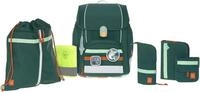 L&Auml;SSIG Schulranzen Unique, Boxy, Ocean Edition, dark green (Set, 7-tlg),