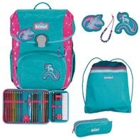 Scout Schulranzen Neo DIN Exklusiv Superflash Extreme - Schulranzen Set 4tlg.