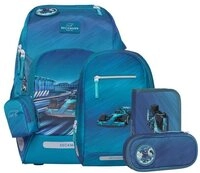 Beckmann Schulrucksack Active Air (6tlg., inkl. Sportrucksack, Federmappe,