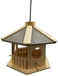 Dehner Vogelhaus Natura Dakota f&uuml;r Wildv&ouml;gel, 30 x 26 x 22, Holz