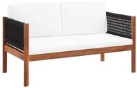 vidaXL Loungesofa Gartensofa 2-Sitzer Massivholz