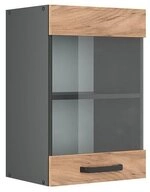 Vicco Glash&auml;ngeschrank R-Line, Goldkraft Eiche/Anthrazit, 40 cm (1-St)