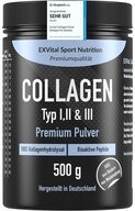 Collagen Pulver, Kollagen Hydrolysat Peptide, Typ 1, 2 & 3 Pulver, 500 g