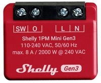 Shelly Shelly Shelly 1PM Mini Gen3 Schalt-Messaktor Wi-Fi, Bluetooth