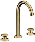 hansgrohe Waschtischarmatur Axor One 3-Loch Select 170 mit Push-Open...