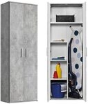 mokebo Mehrzweckschrank Der Lange (60x180 cm, mit Staubsaugerfach) Besenschrank,