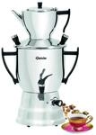 Bartscher Samowar Samowar 3L, mit Teekanne 1,2L, Edelstahl, 191001