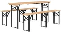 vidaXL Gartenlounge-Set 3-tlg. Biertisch-Set Klappbar Massivholz Tanne, (1-tlg)