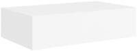 vidaXL Wandregal, Regale mit Schubladen 2 Stk. Wei&szlig; 40x23,5x10 cm MDF