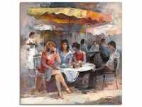 Artland Wandbild Damen im Café II, Gruppen & Familien (1 St), als Leinwandbild,