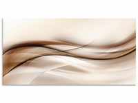 Art-Land Schöne abstrakte braune Welle 150x75cm