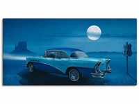 Artland Wandbild Blaue Nacht auf der Route 66, Auto (1 St), als Leinwandbild,...