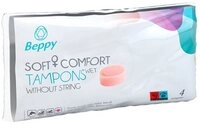 Beppy Tampons WET, 4-St., Soft + Comfort Tampons, ohne F&auml;dchen