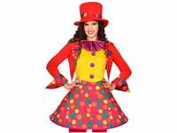 Amscan Clown-Kostüm Bunter Zirkus Clown Kostüm für Damen