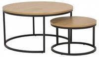 ACTONA GROUP Couchtisch Spiro 2er Set, rund &ndash; modern & stilvoll kombinieren,