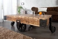 riess-ambiente Couchtisch RAILWAY 120cm natur / schwarz, Wohnzimmer &middot;...