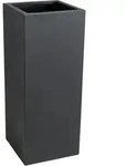 VIVANNO Pflanzk&uuml;bel Fiberglas BLOCK S&auml;ule - Anthrazit Matt (1 St), 30x30x75 cm