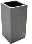 VIVANNO Pflanzk&uuml;bel Fiberglas BLOCK S&auml;ule - Betongrau Beton-Design (1 St), 30x30x60