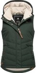 Ragwear Steppweste Hesty Wasserdichte Outdoor-Weste mit abnehmbarer Kapuze