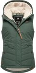 Ragwear Steppweste Hesty Wasserdichte Outdoor-Weste mit abnehmbarer Kapuze