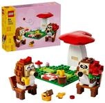 LEGO&reg; Igel und ihr Picknick-Date, Tier-Spielset mit Pilzmodell, Bauset mit N